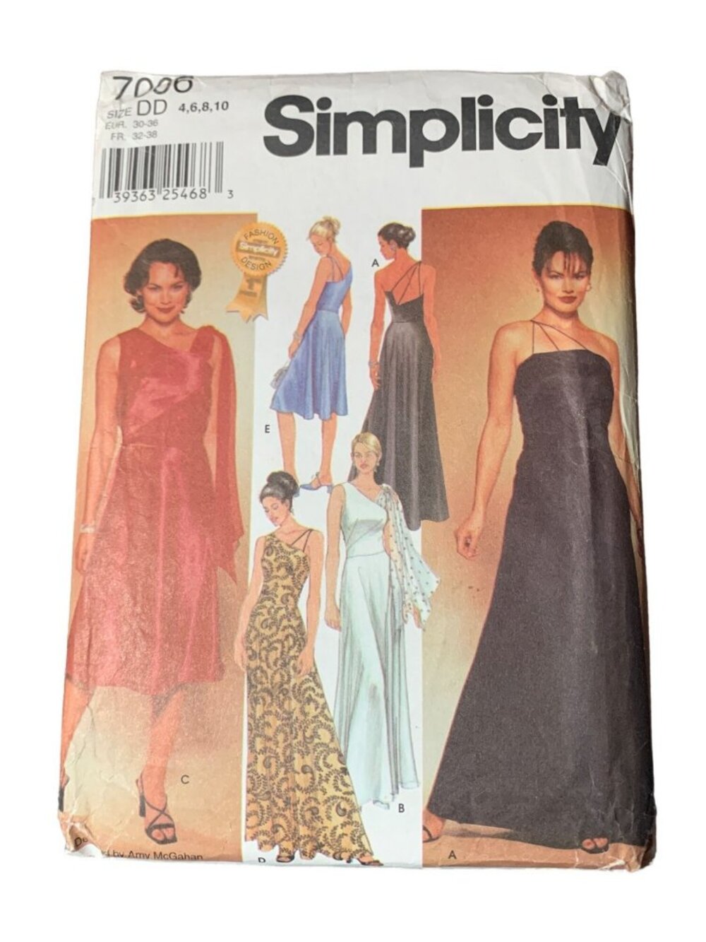 Simplicity 7006 Misses Evening Gown Sewing Pattern Size 4-6-8-10 Uncut